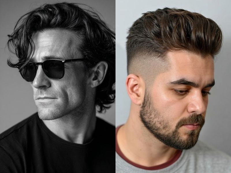 Pompadour Haircuts For Thick Hair Men