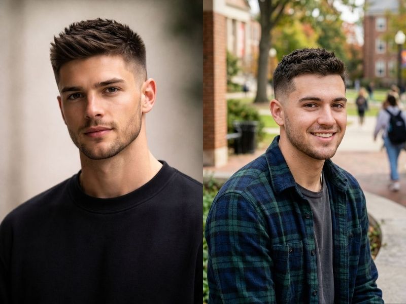 Short Haircuts for College Guys