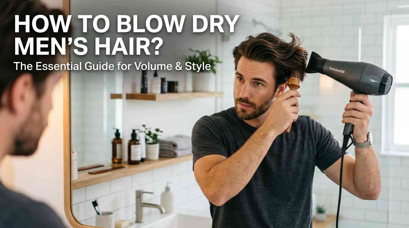 How to blow dry men's hair