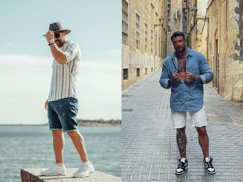 Jeans Shorts Outfits for Men