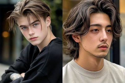 Middle Part Hair Men